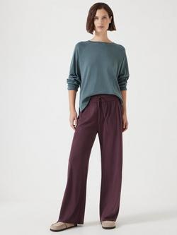 HUSH Amie Wide Leg Joggers - view 2, Burgundy