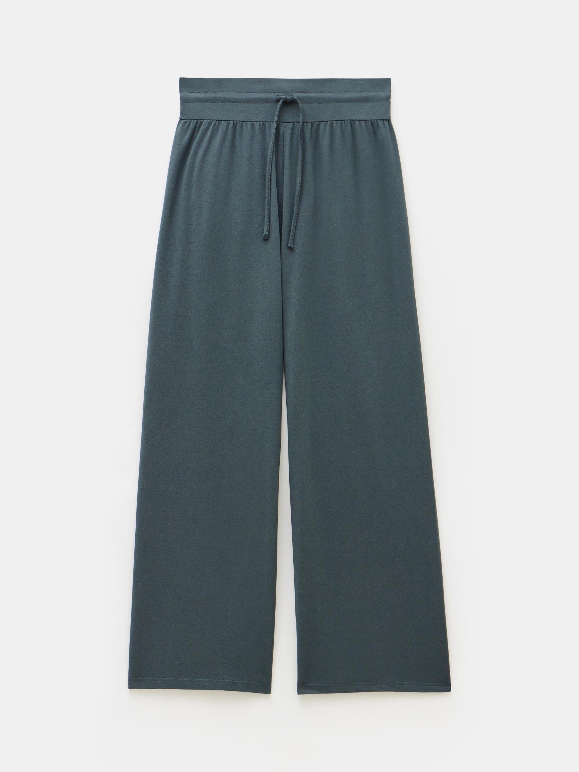 Product image 4 of 5, which shows HUSH Amie Wide Leg Joggers, Sage Green, XXS