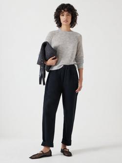HUSH Pull On Barrel Leg Trousers - view 2, Black
