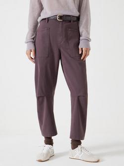 HUSH Cordi Barrel Leg Trousers, Brown