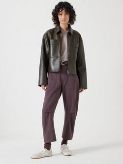 HUSH Cordi Barrel Leg Trousers - view 2, Brown