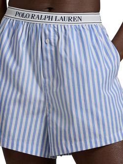 Ralph Lauren Polo Ralph Lauren Pyjama Boxer Shorts, Hydrangea Blue - view 2, Hydrangea Blue