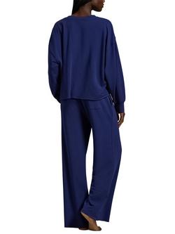 Polo Ralph Lauren Club Terry Pyjama Set, Navy - view 2, Navy