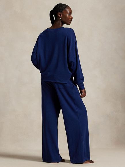 Polo Ralph Lauren Club Terry Pyjama Set, Navy - view 2, Navy