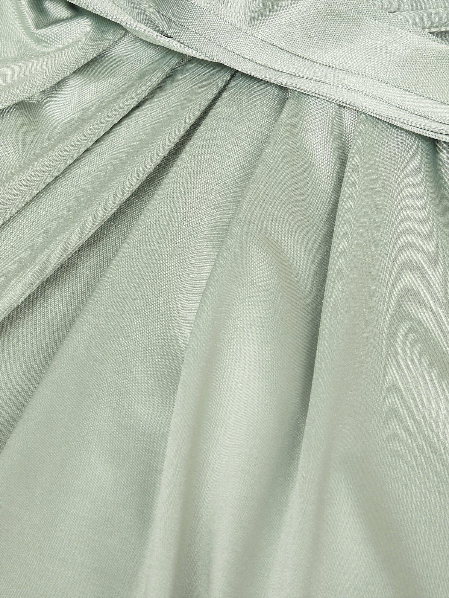 Product image 3 of 3, which shows Monsoon Kids' Tia Twist Prom Dress, Sage, 8 years