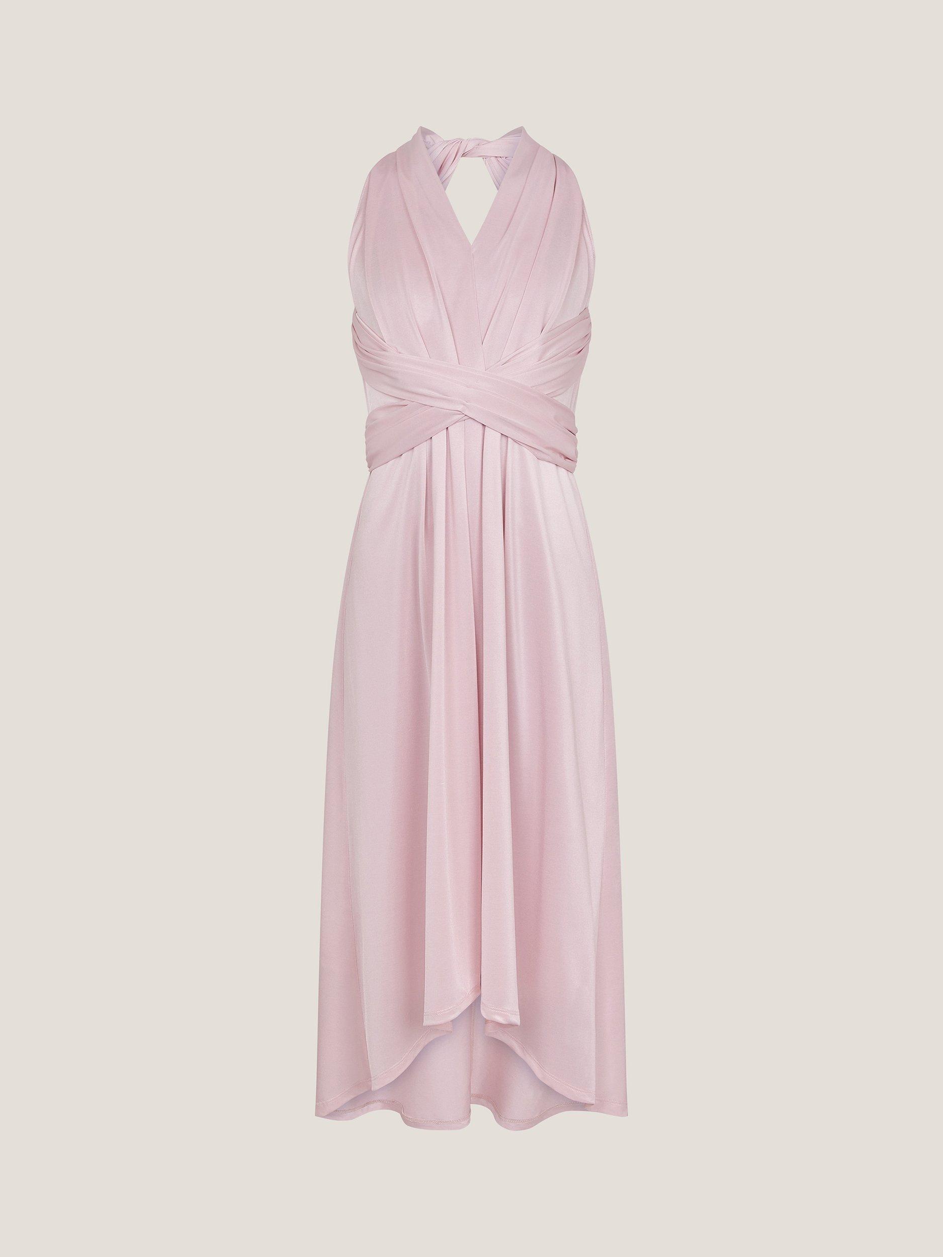 Product image 1 of 3, which shows Monsoon Kids' Tia Twist Prom Dress, Pink, 8 years
