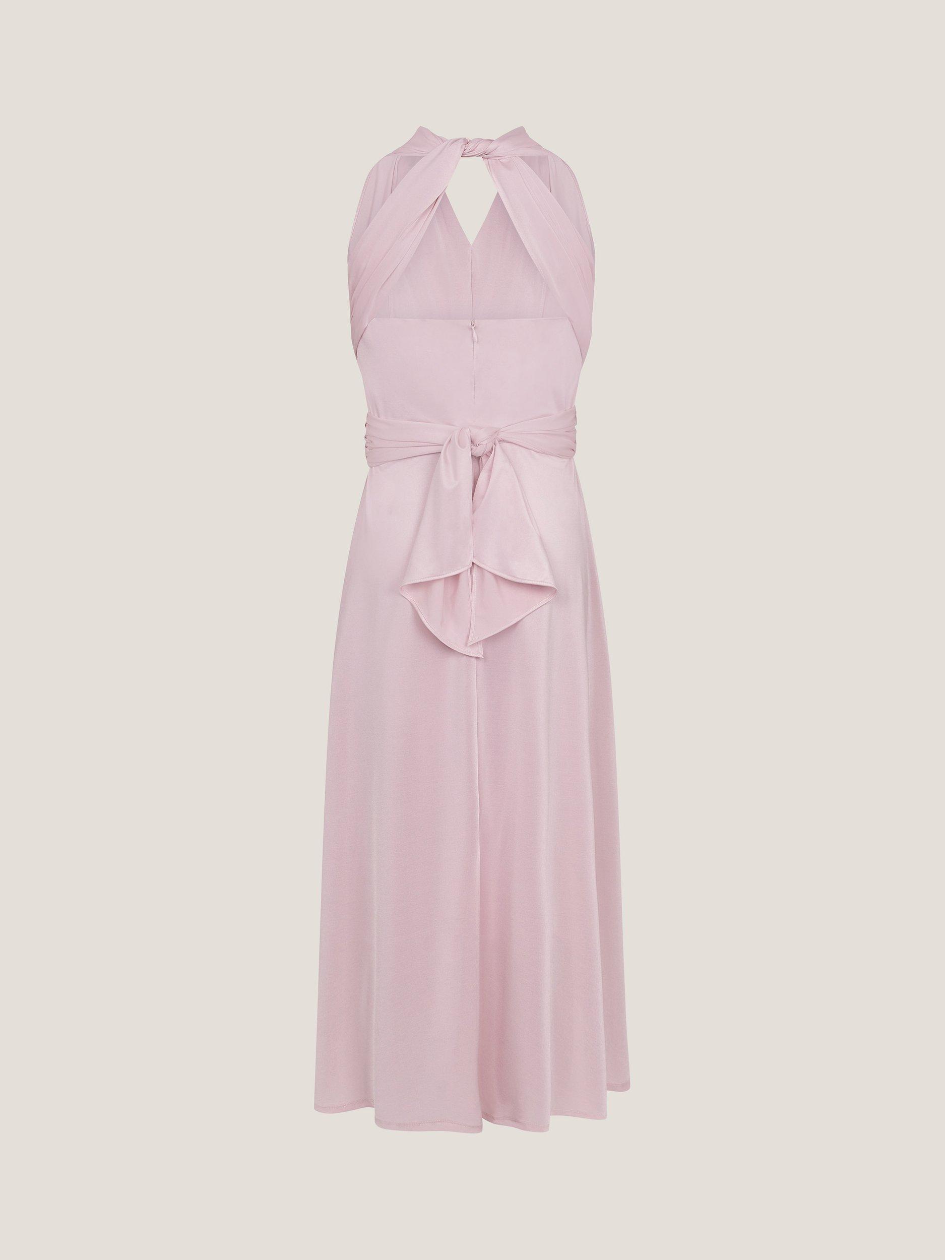 Product image 2 of 3, which shows Monsoon Kids' Tia Twist Prom Dress, Pink, 8 years