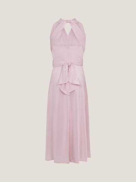 Monsoon Kids' Tia Twist Prom Dress, Pink - view 2, Pink