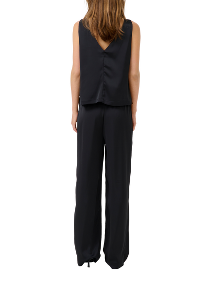 Gestuz Jessie Sleek V-Neck Top, Black - view 2, Black