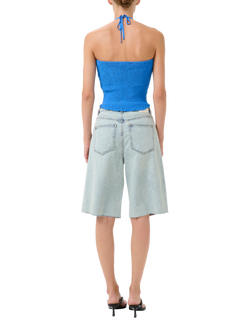 Gestuz Asher High Waist Denim Shorts, Blue - view 2, Blue