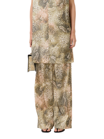 Gestuz Santi Snake Print Trousers, Multi, Multi