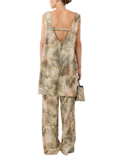 Gestuz Santi Snake Print Trousers, Multi - view 2, Multi