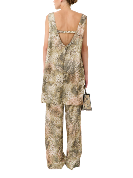 Gestuz Santi Snake Print Trousers, Multi - view 2, Multi