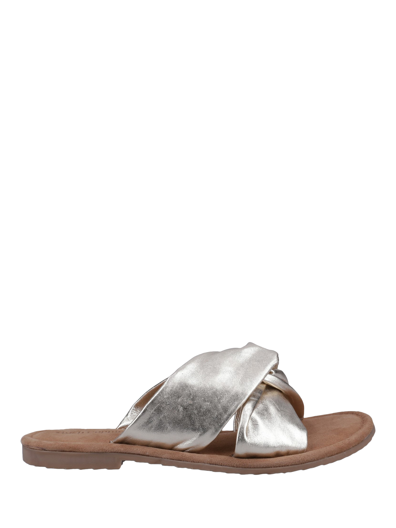 Hush Puppies Amy Wide Fit Leather Mule Sandals, Gold