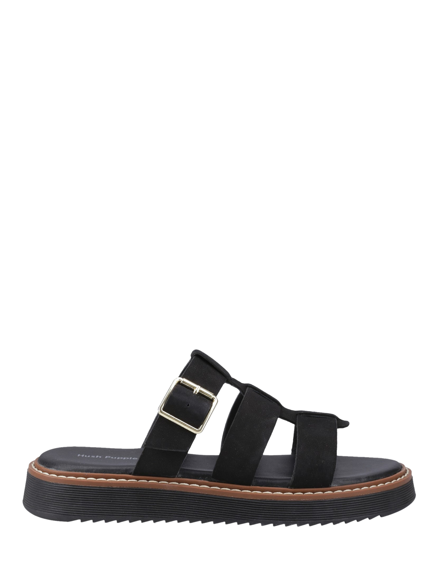 Hush Puppies Celeste Leather Slip On Sandals, Black