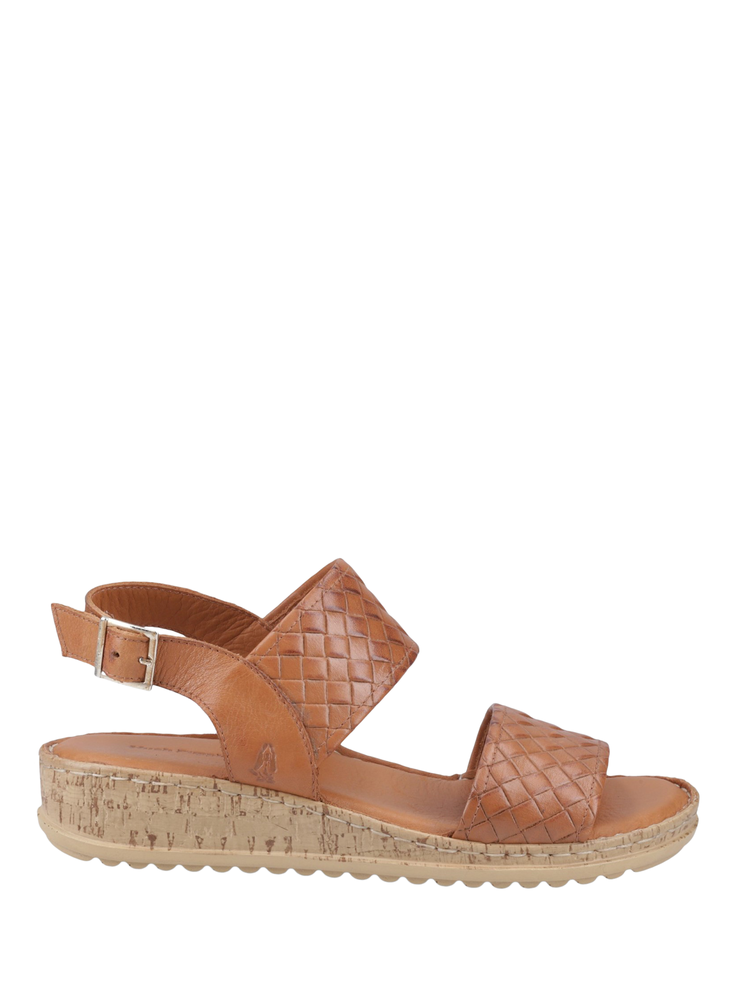 Hush Puppies Ebony Leather Woven Sandals, Tan