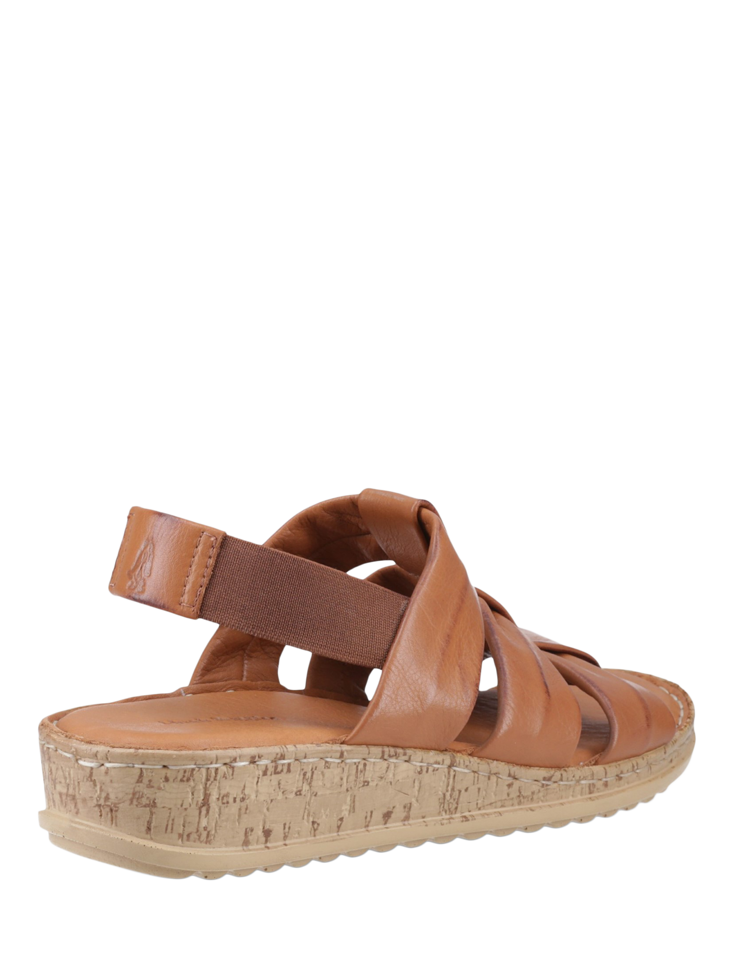 Product image 3 of 4, which shows Hush Puppies Eden Wide Fit Leather Gladiator Sandals, Tan, 3