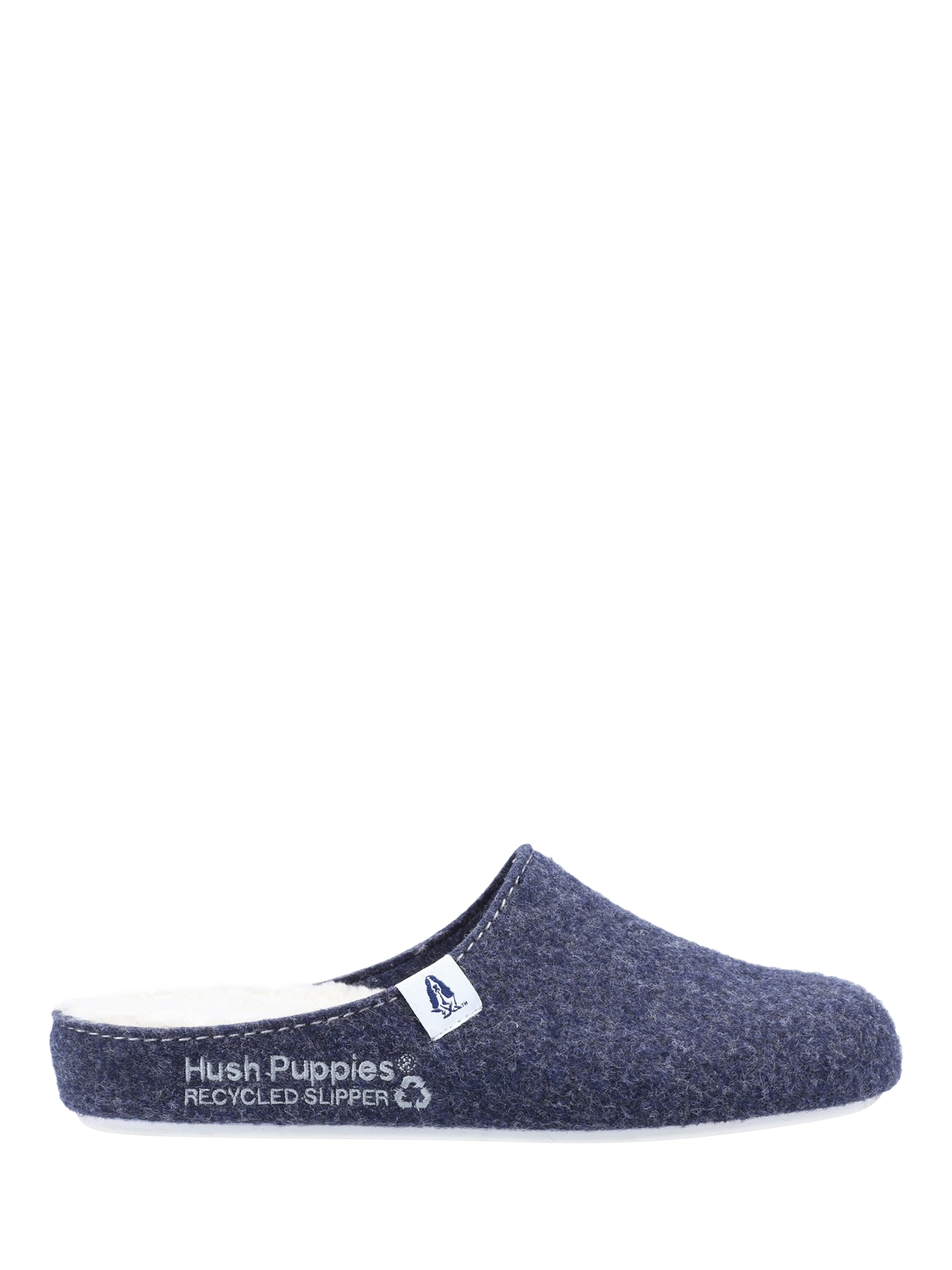 Product image 1 of 4, which shows Hush Puppies The Good Slippers, Navy, 3