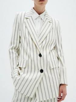 InWear Quin Pinstripe Blazer, White/Multi, White/Multi