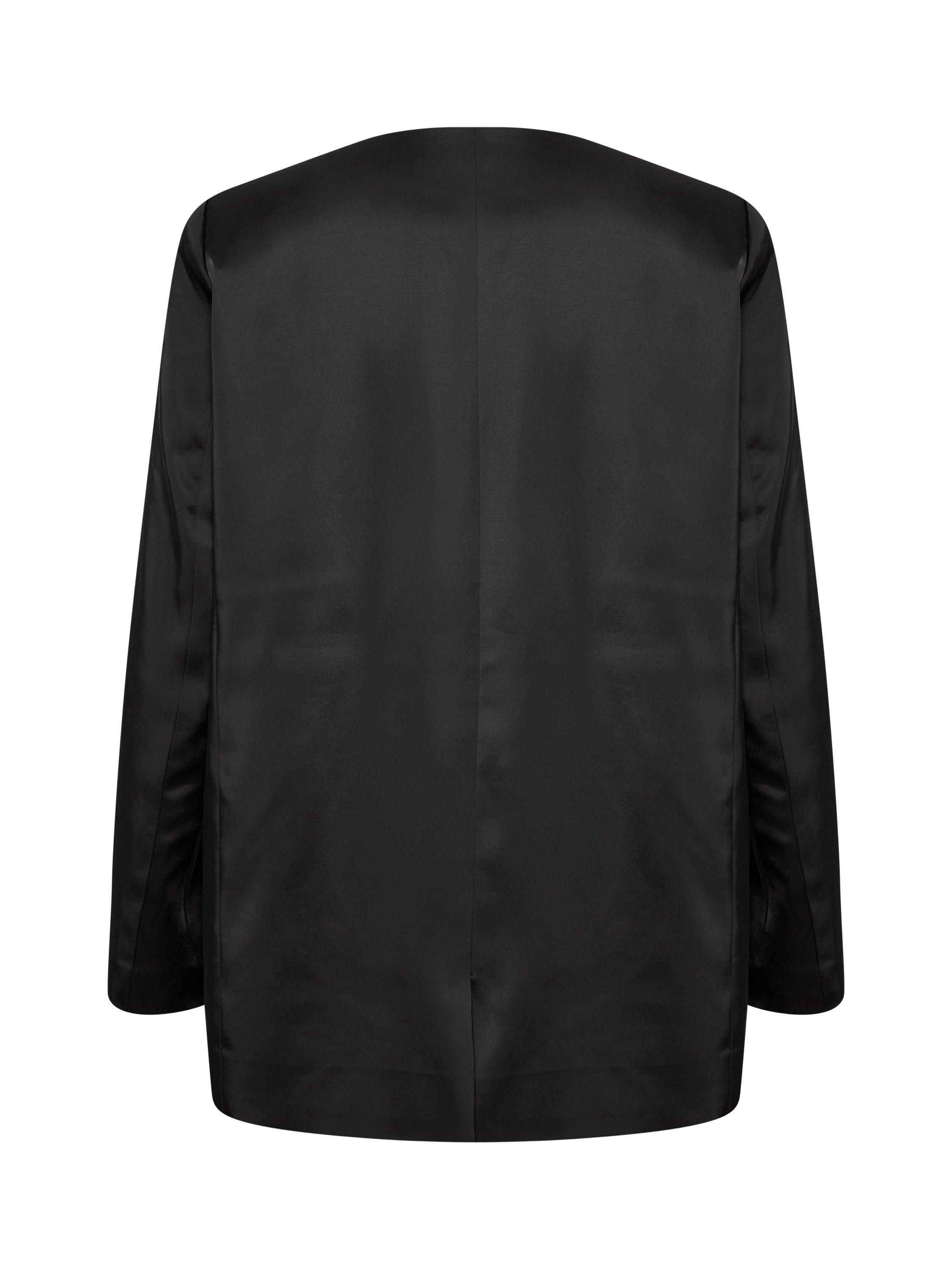 Product image 5 of 5, which shows InWear Zilky Satin Boxy Blazer, Black, 8