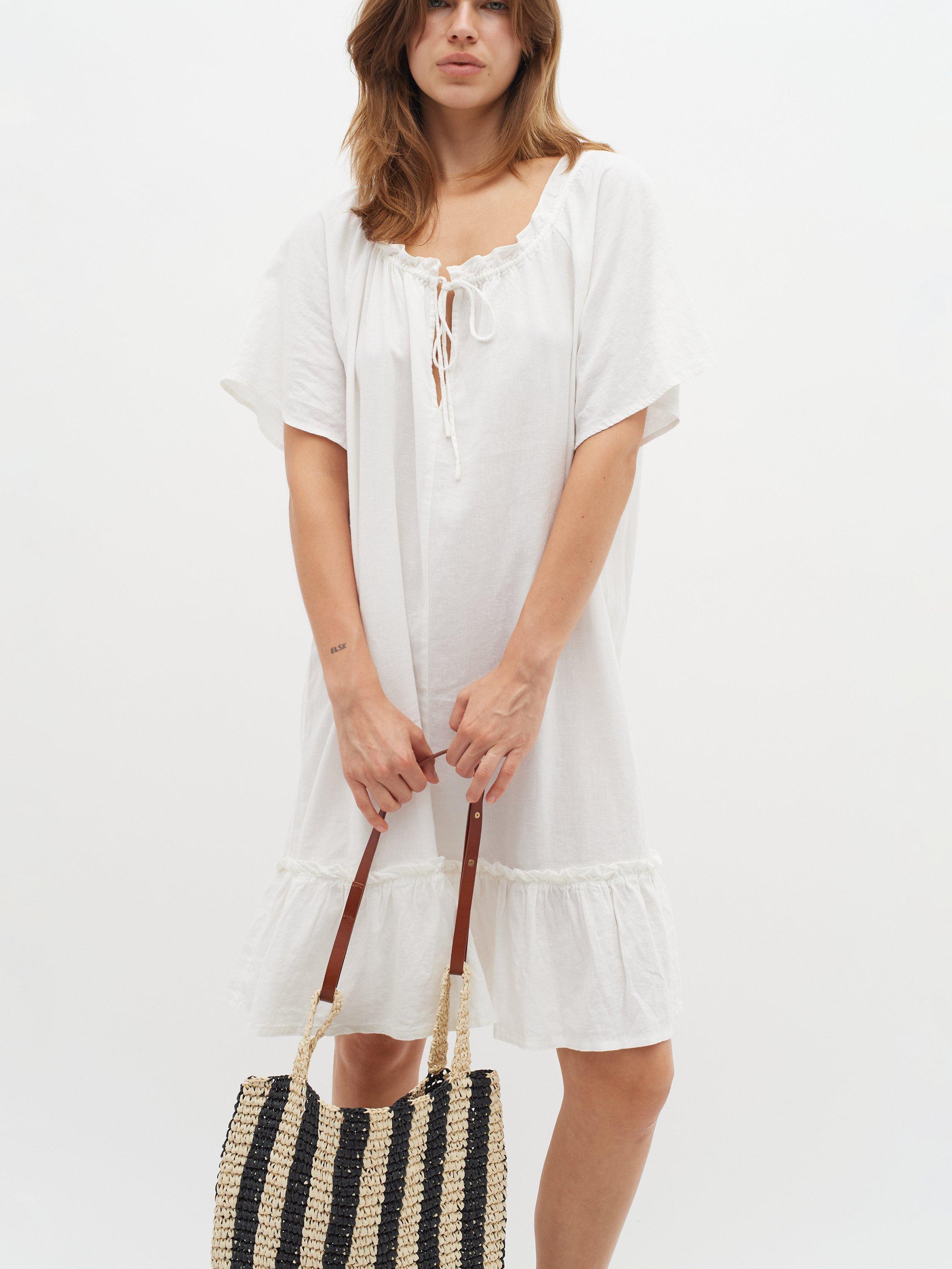InWear Ellie Linen Blend Dress, White