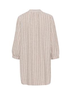 InWear Ellie Stripe Linen Blend Tunic Dress, Beige/Multi - view 2, Beige/Multi