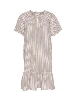 InWear Ellie Stripe Linen Blend Dress, Beige/Multi, Beige/Multi