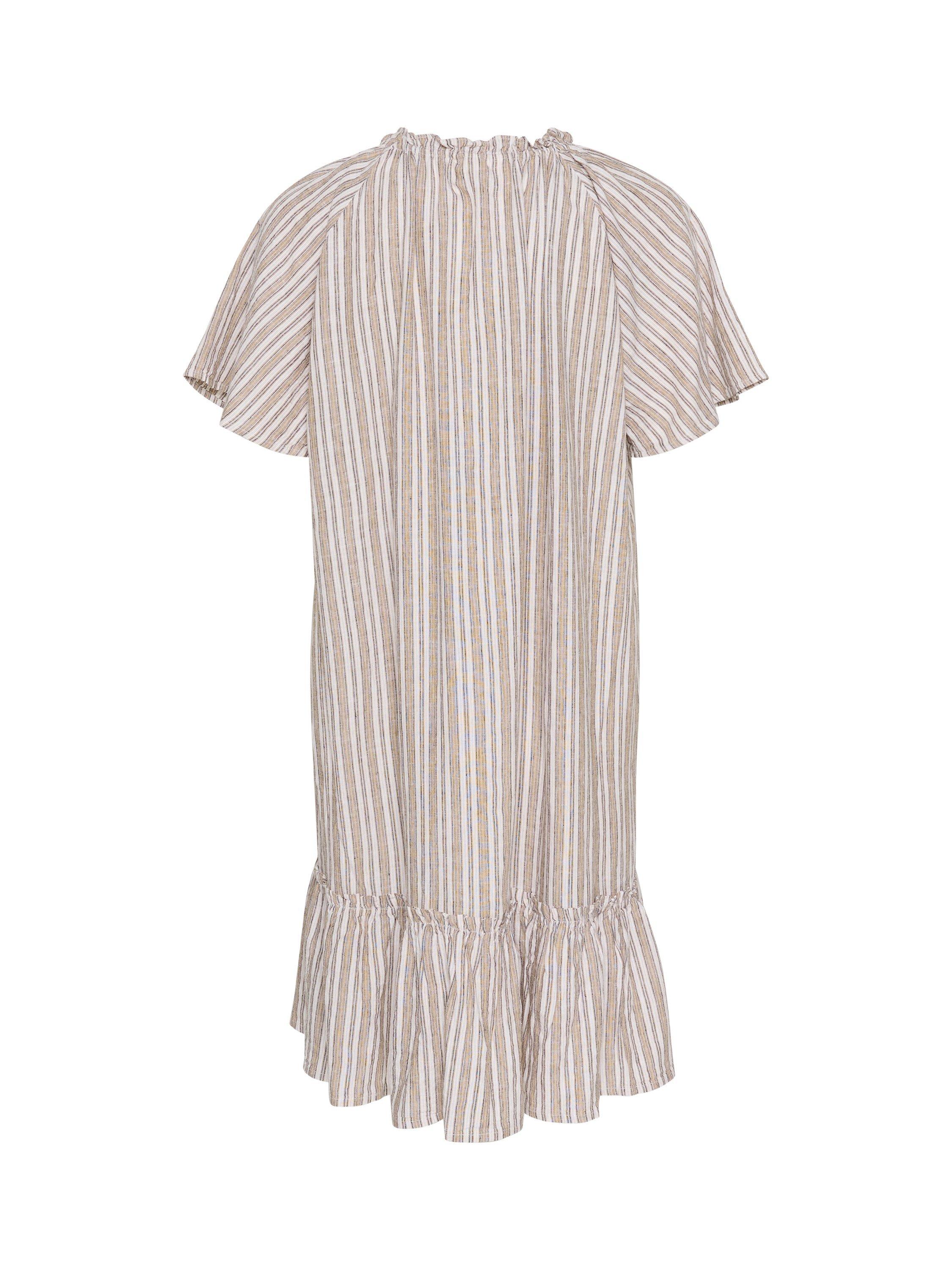 Product image 2 of 2, which shows InWear Ellie Stripe Linen Blend Dress, Beige/Multi, 8