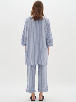 InWear Ellie Stripe Linen Blend Tunic Dress, Blue/Multi - view 2, Blue/Multi