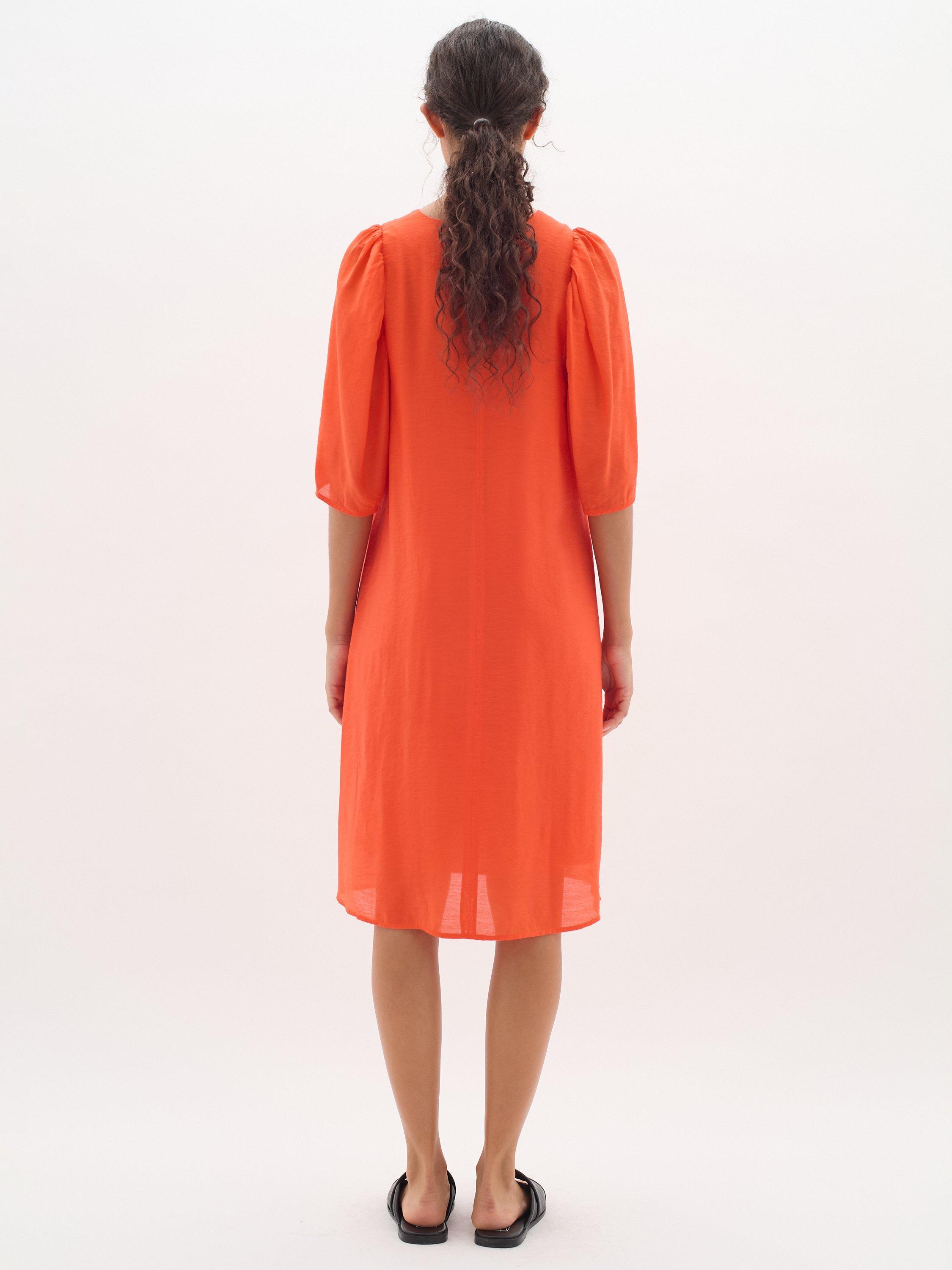 Product image 3 of 5, which shows InWear Jallie Flutter Sleeve Dress, Orange, 8