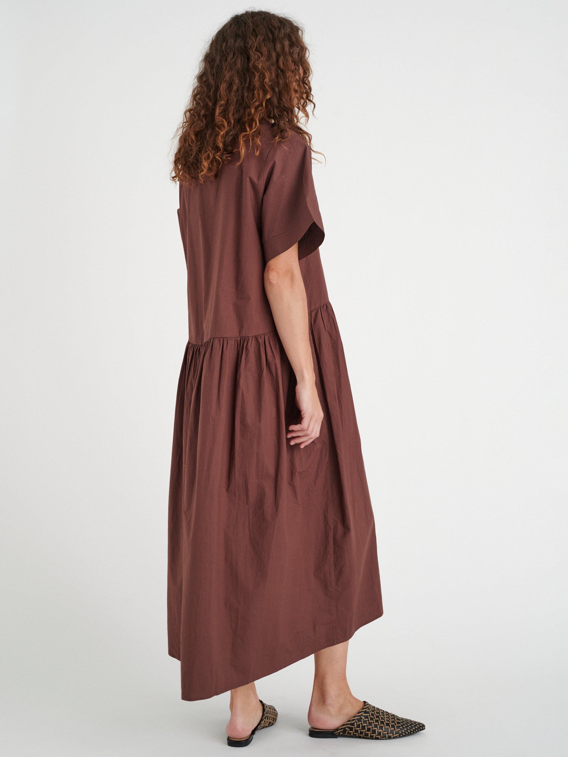 Product image 2 of 5, which shows InWear Ronya Tie Neck Dress, Mid Brown, 8