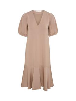 InWear Varena V-Neck Dress, Mocha Grey, Mocha Grey