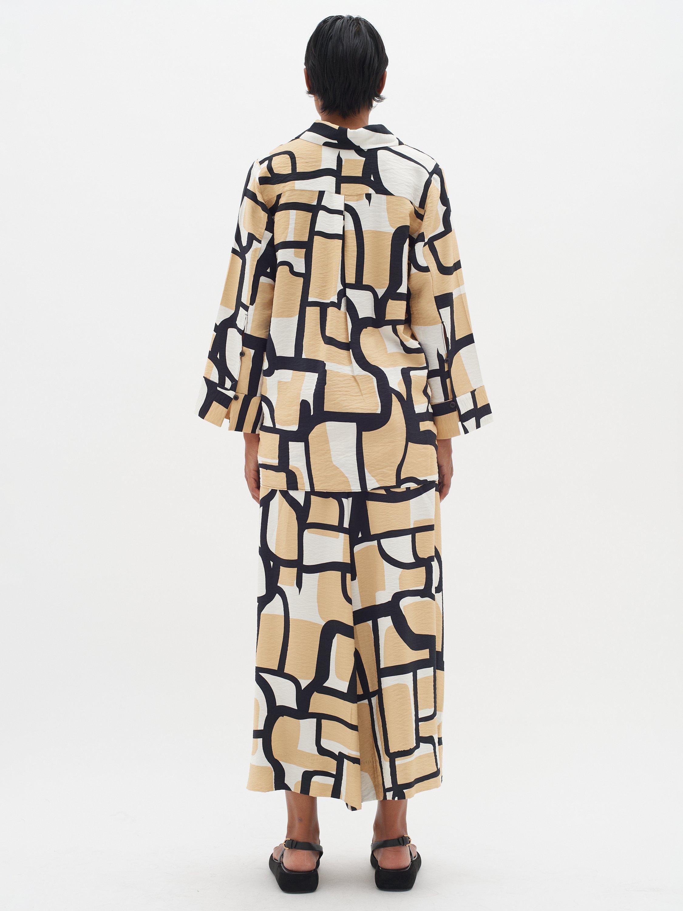 Product image 2 of 5, which shows InWear Hecante Geometric Shirt, Beige/Multi, 8