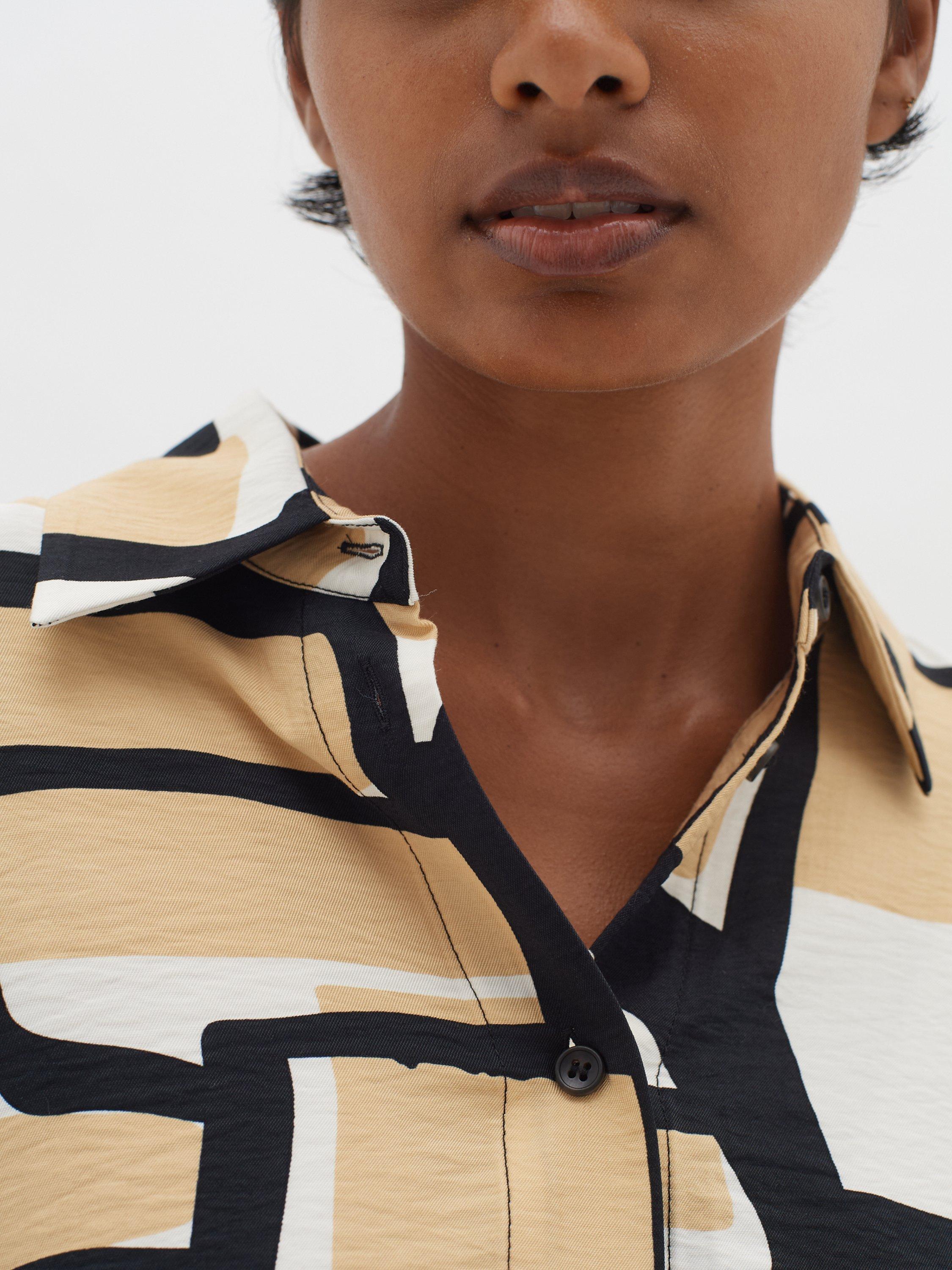 Product image 3 of 5, which shows InWear Hecante Geometric Shirt, Beige/Multi, 8