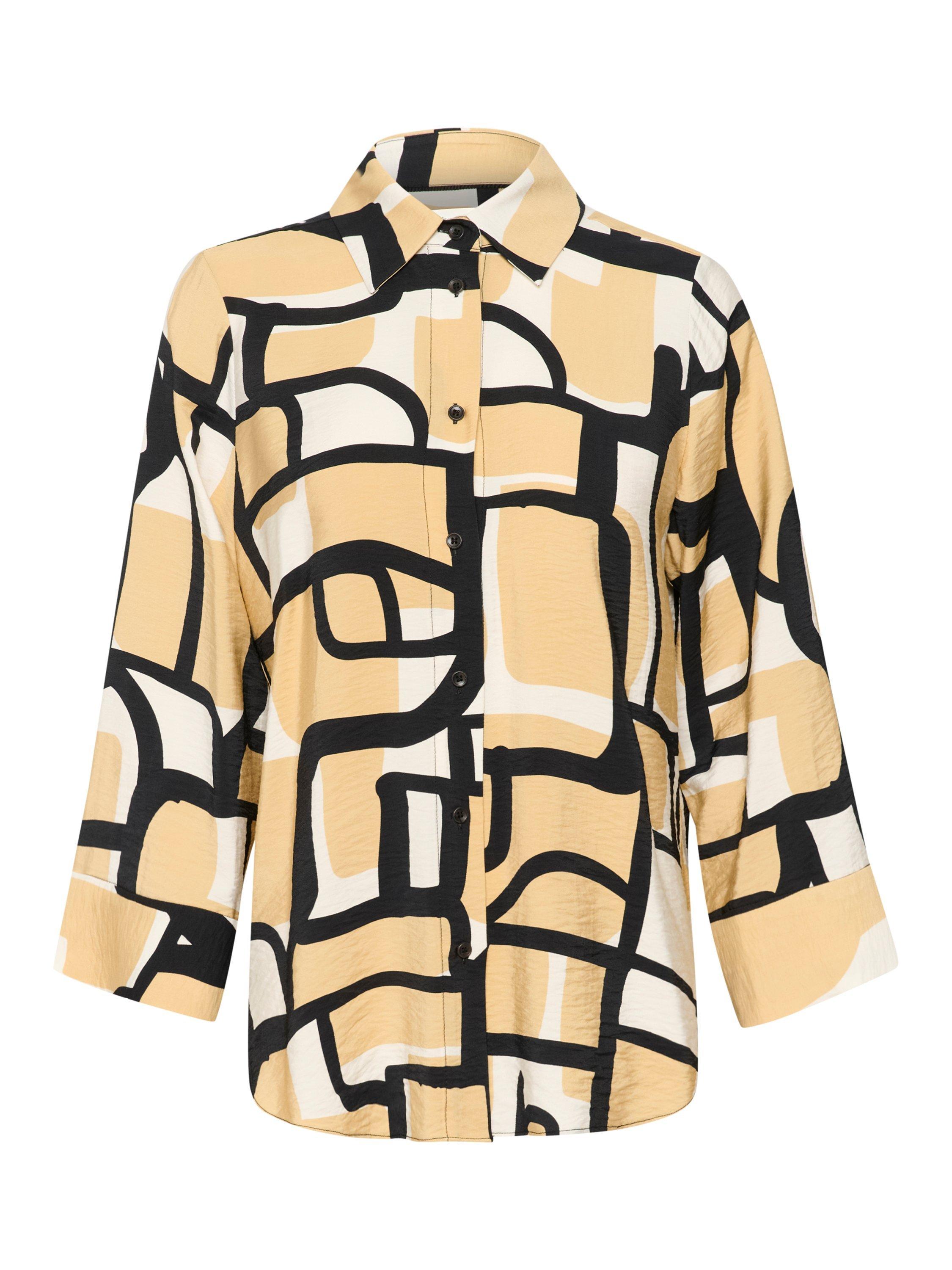Product image 4 of 5, which shows InWear Hecante Geometric Shirt, Beige/Multi, 8