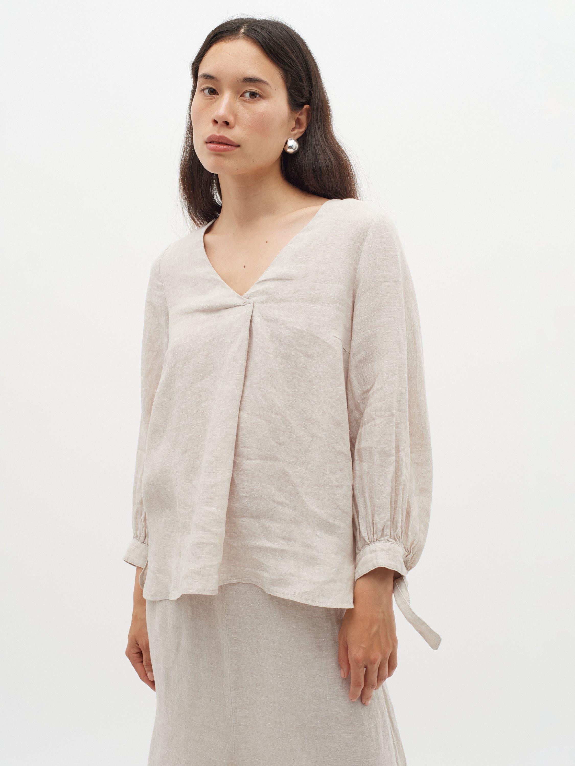 InWear Ezra Pure Linen Top, Beige Melange