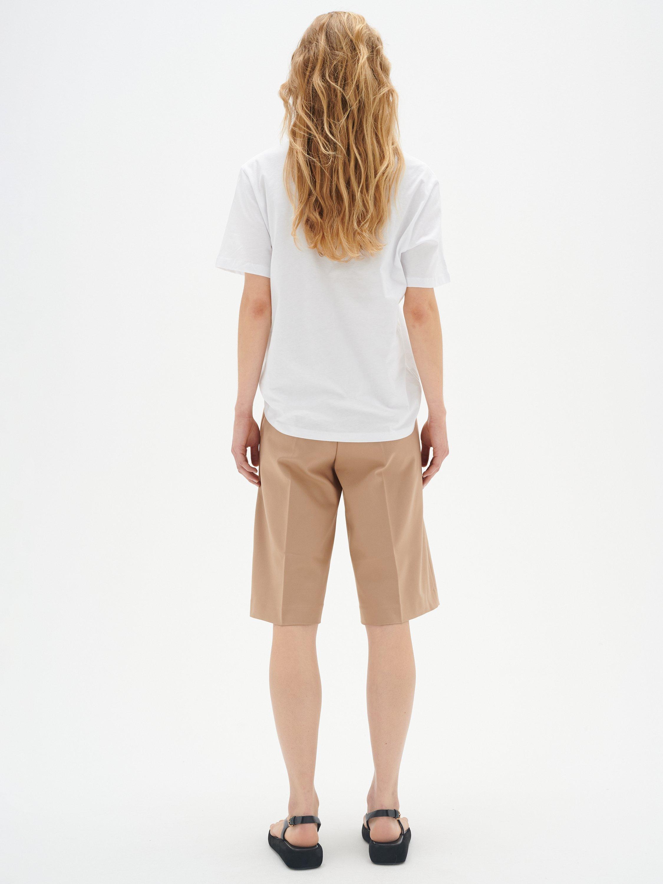 Product image 2 of 5, which shows InWear Zella High Rise Knee Length Bermuda Shorts, Beige, 10