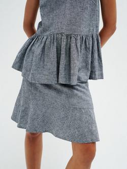InWear Odette Linen Blend Skirt, Blue Melange, Blue Melange