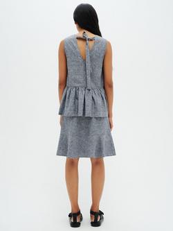 InWear Odette Linen Blend Skirt, Blue Melange - view 2, Blue Melange