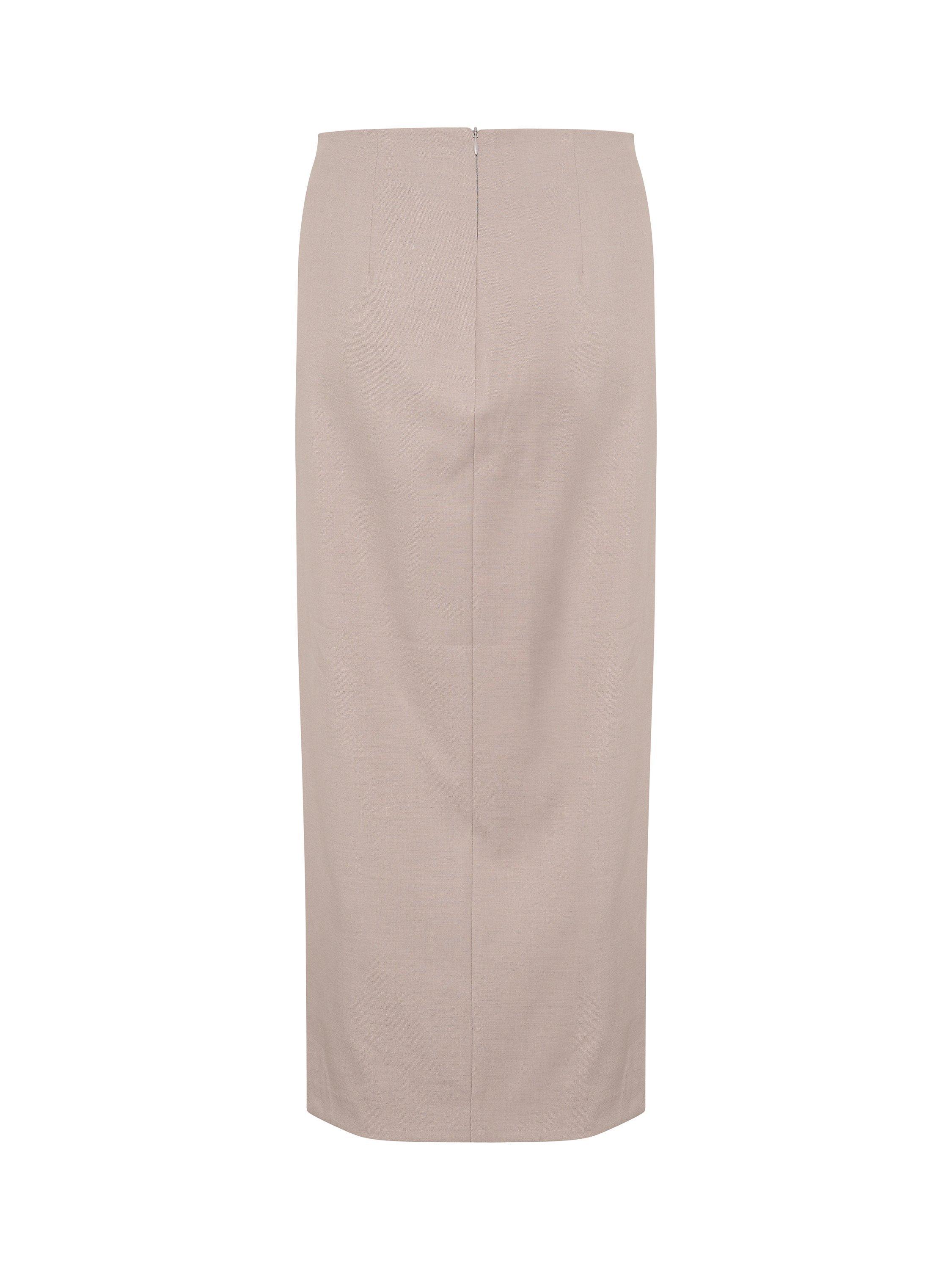 Product image 5 of 5, which shows InWear ZaiI Split Front Maxi Pencil Skirt, Grey Melange, 10