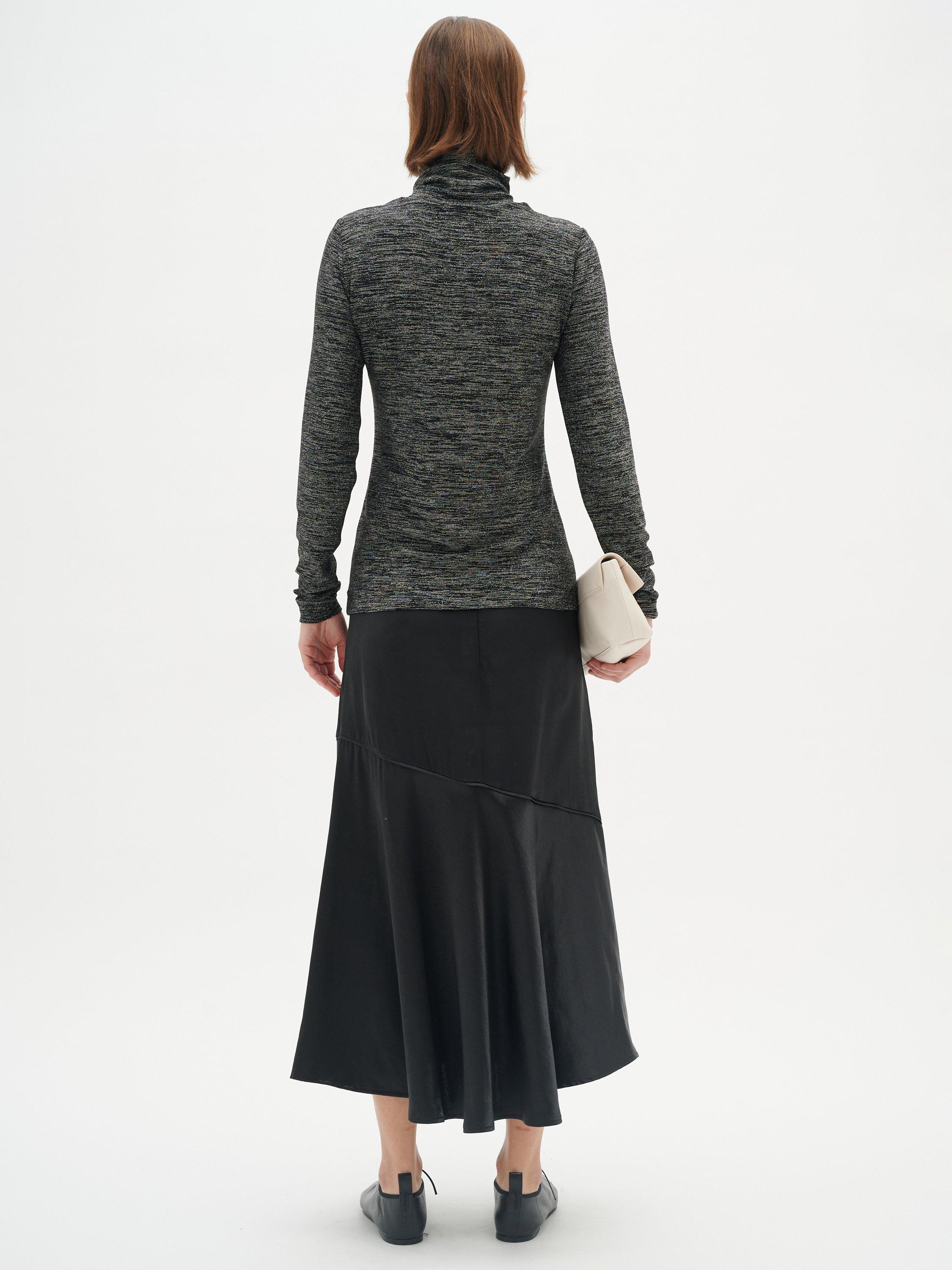 Product image 2 of 5, which shows InWear Jafar Turtleneck Top, Grey Melange, XS