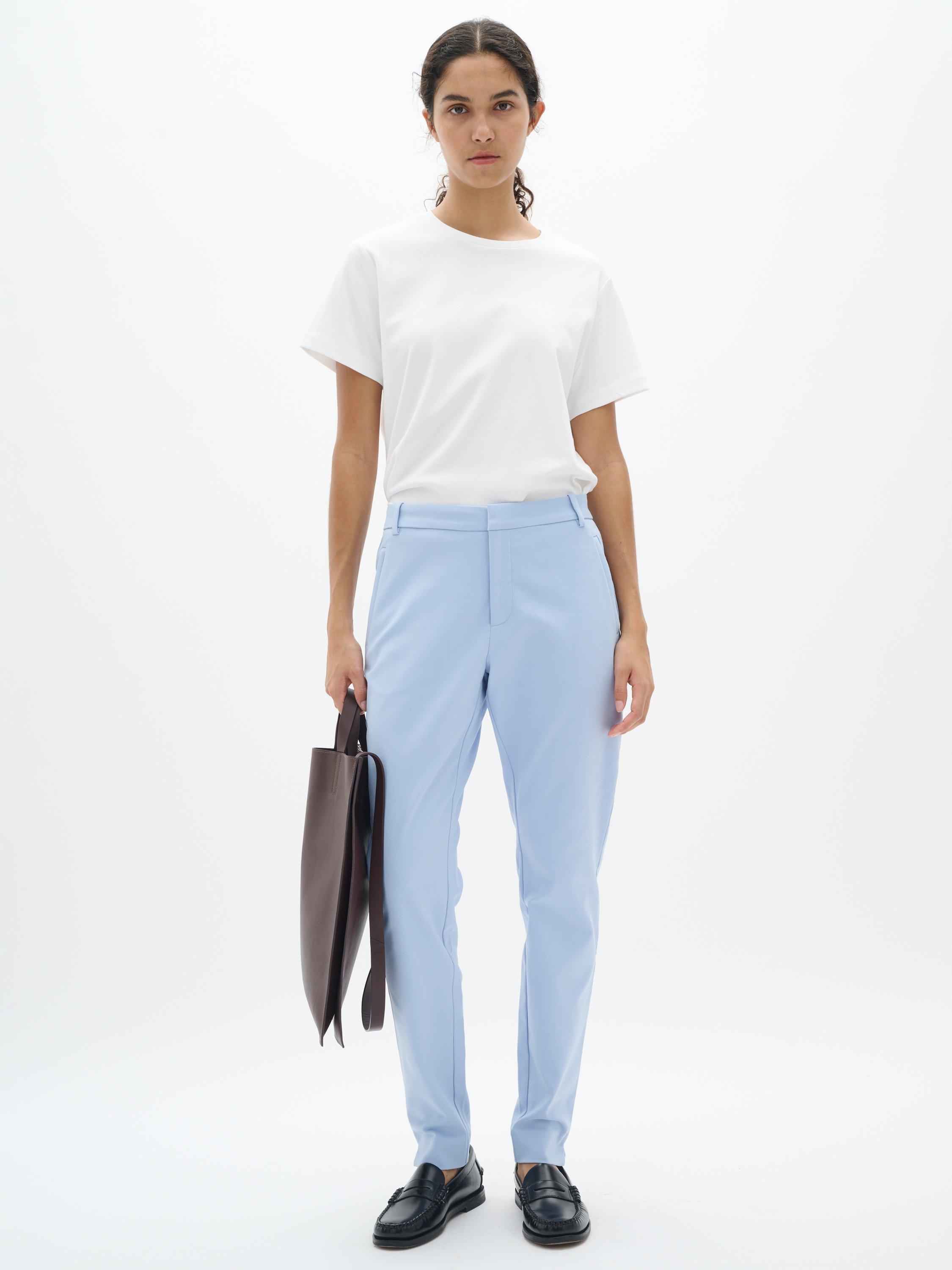 Product image 3 of 5, which shows InWear Vanessa Tailored Trousers, Mid Blue, 10