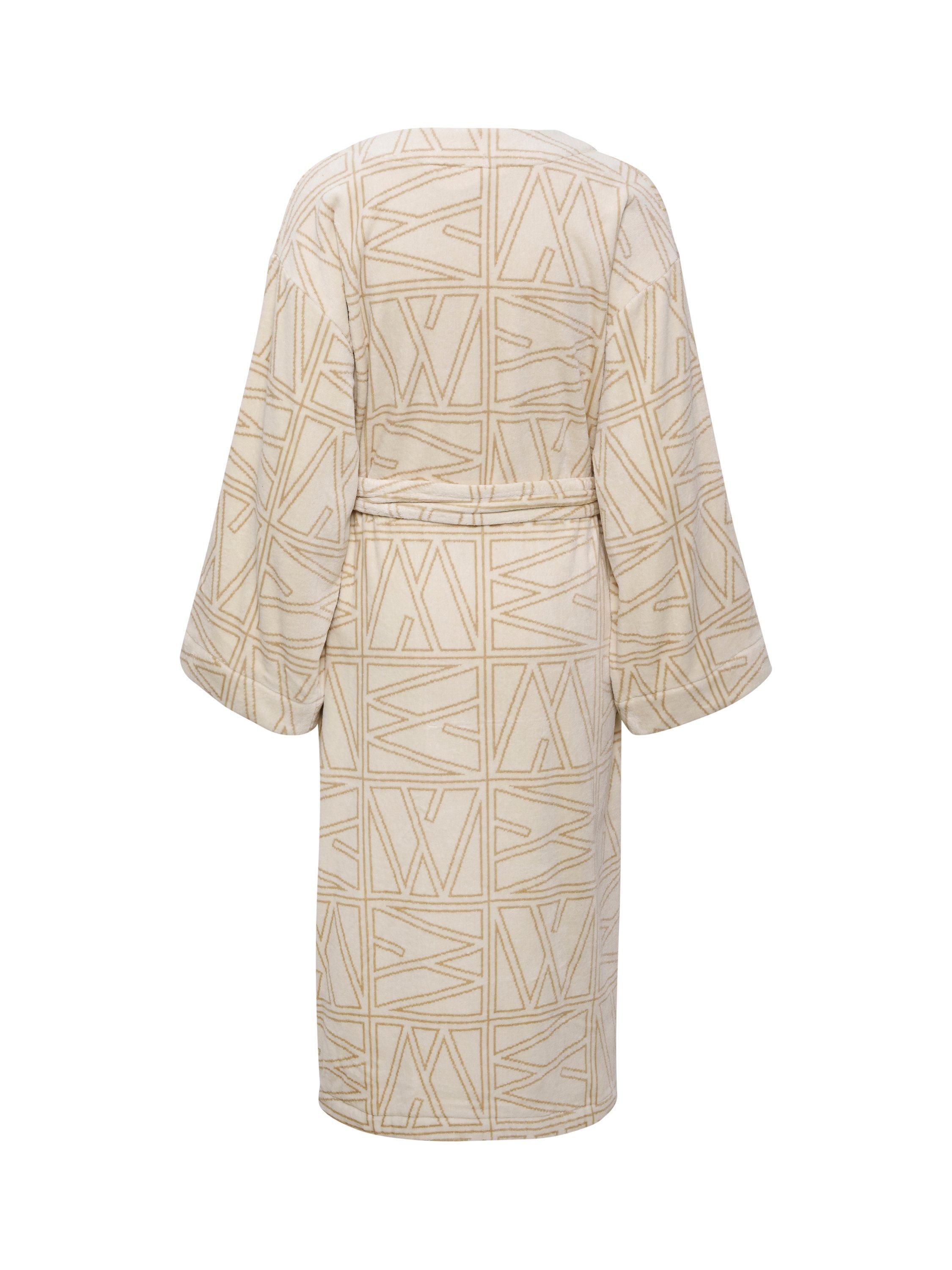 Product image 5 of 5, which shows InWear Cozy Icon Dressing Gown, White/Sandstone, M-L