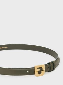 Gerard Darel Le Lauren Leather Belt - view 2, Khaki