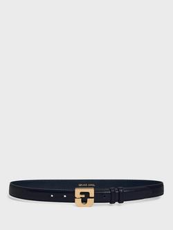 Gerard Darel Le Lauren Leather Belt, Navy