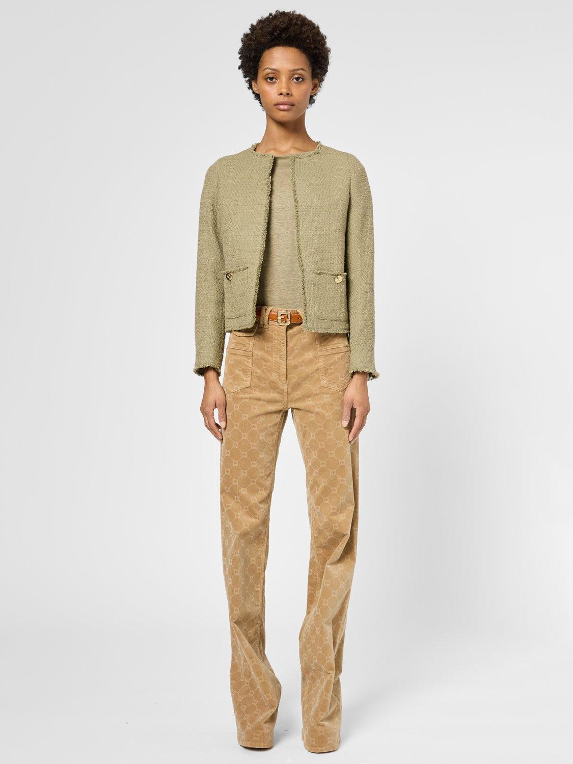 Product image 2 of 2, which shows Gerard Darel Rodina Tweed Jacket, Khaki Green, 10