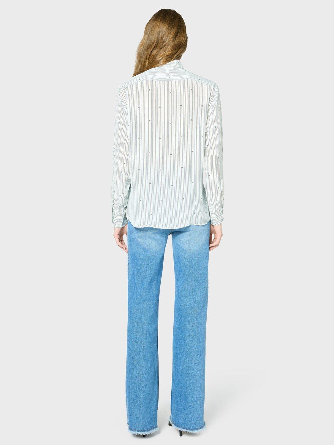 Product image 2 of 6, which shows Gerard Darel Clyde Stripe Shirt, Blue Sky, 6