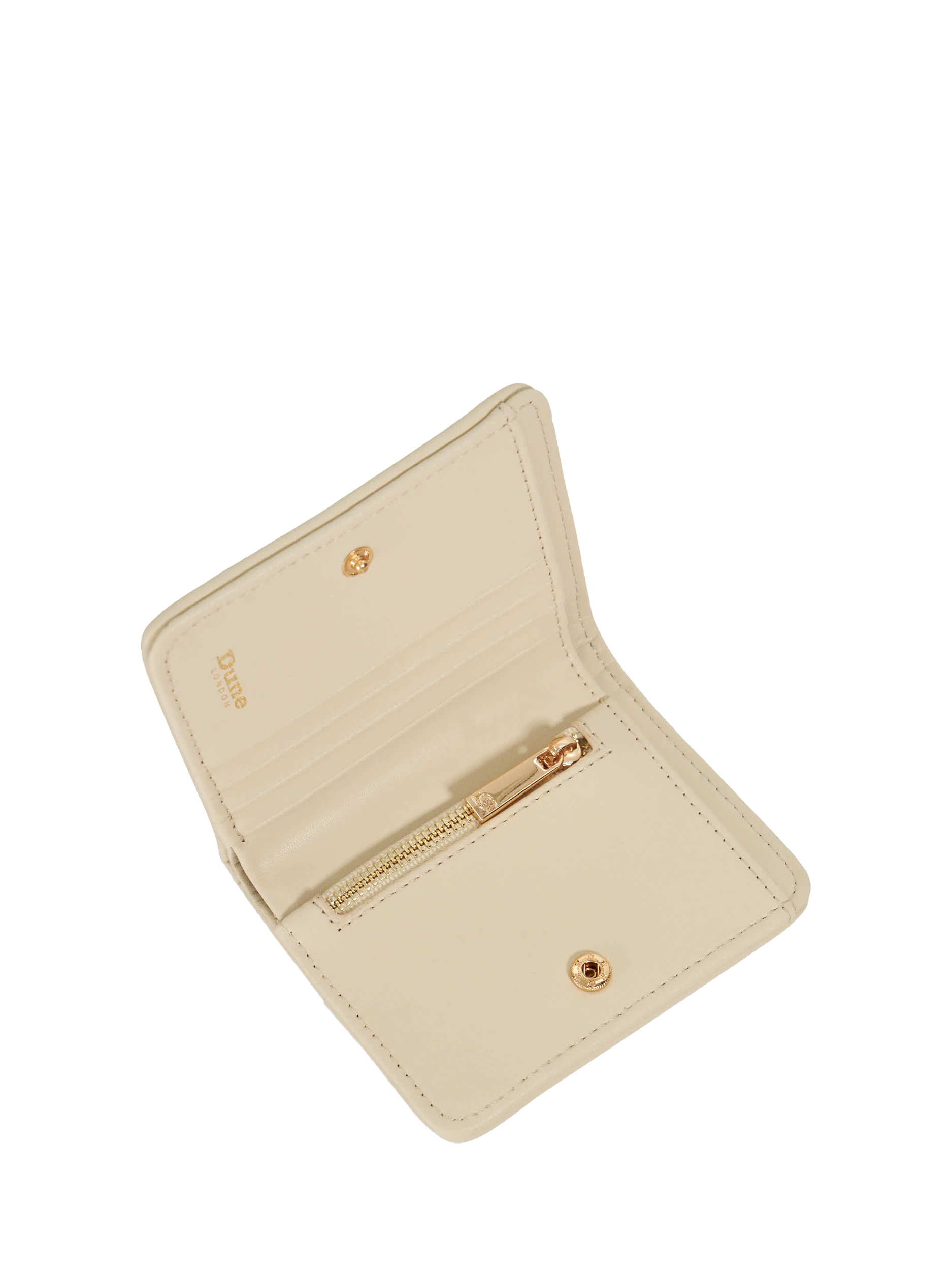 Product image 3 of 4, which shows Dune London Kaci Wave Quilted Leather Purse, Ecru