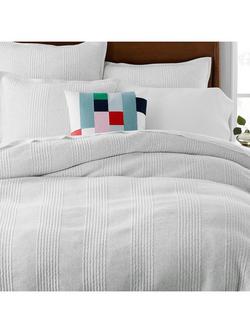 west elm Organic Cotton Cloud Jersey Textured Bedding, Light Grey