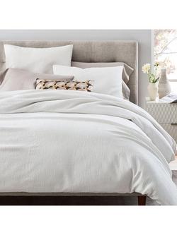west elm Cotton Blend Matelasse Textured Bedding containing TENCEL™ Lyocell, White